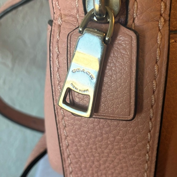 Coach: Pink Andi (F30530) Mini Leather Backpack- Silver Tone